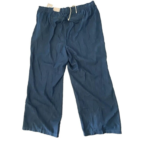 NYDJ New Wide Leg Ruffle Waist Drawstring Jeans Soft Chambray 24W - Picture 3 of 6